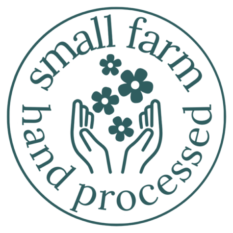 hand-processed on a small farm icon